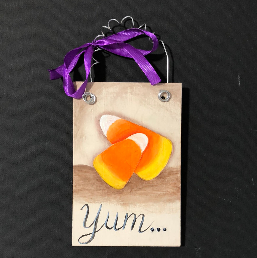 Candy corn plaque