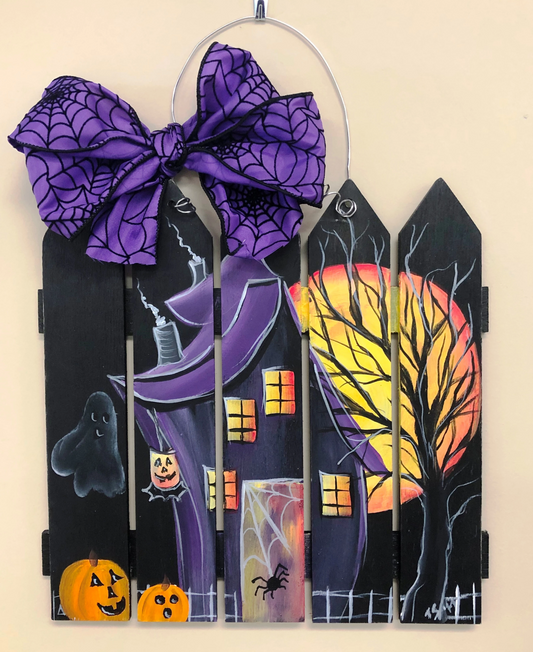 Haunted House Fence Wall decor